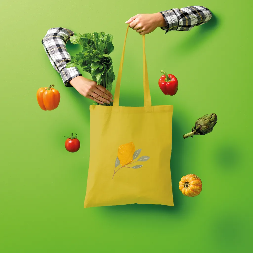 Lemon and Leaves Shopper Tote Bag