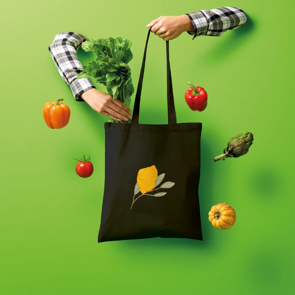 Lemon and Leaves Shopper Tote Bag