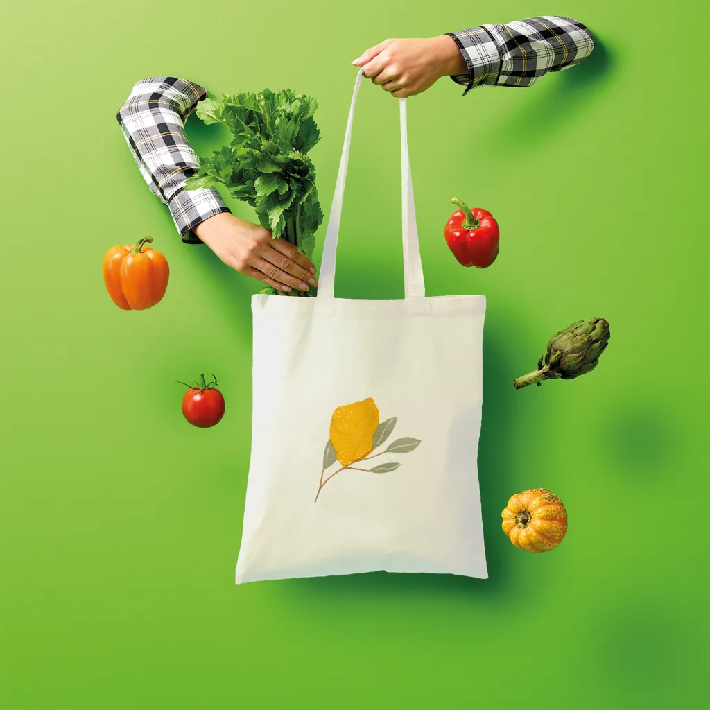 Lemon and Leaves Shopper Tote Bag