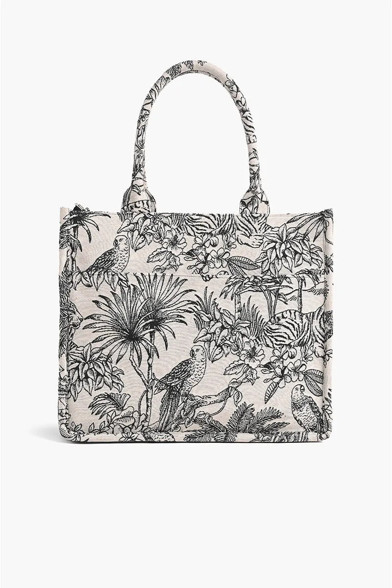 Leopard lily Embellished Tote