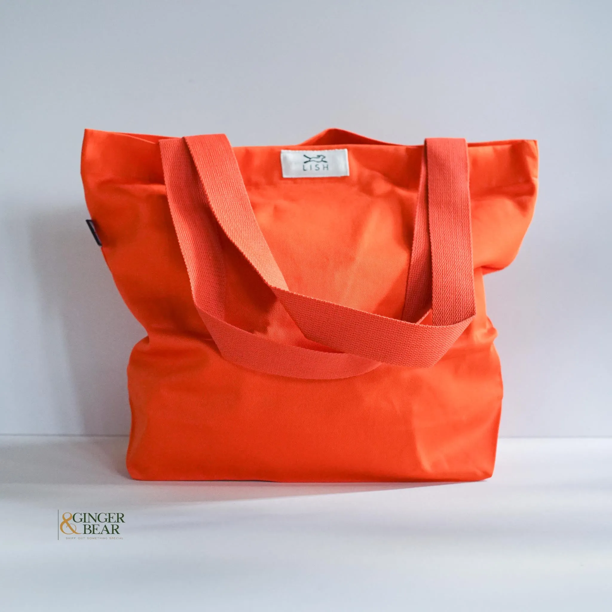 LISH Winkley Cotton Tote Bag, Orange