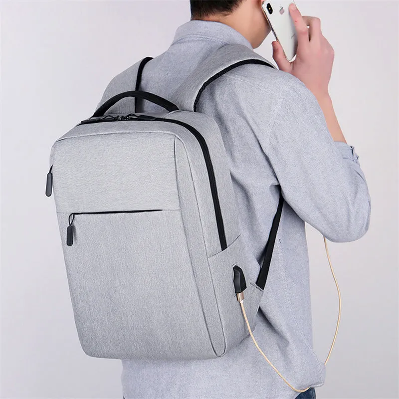 Men's Business Style Zipper Waterproof Multifunctional Travel Backpack