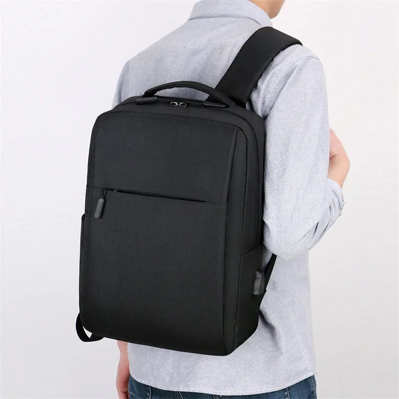 Men's Business Style Zipper Waterproof Multifunctional Travel Backpack