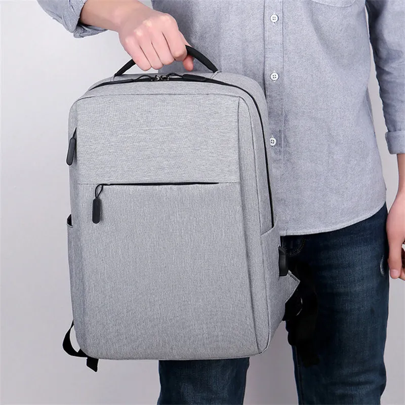 Men's Business Style Zipper Waterproof Multifunctional Travel Backpack