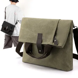 Men's Fashion Canvas Shoulder Bags Business Travel Crossbody Bags Men Multifunctional Messenger Bags Briefcase Men Handbag Tote