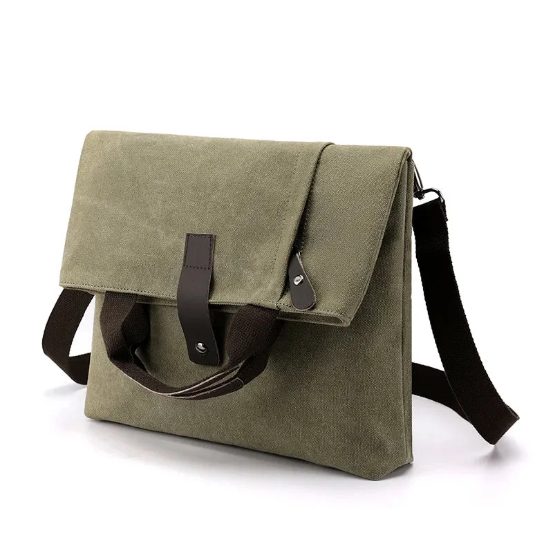 Men's Fashion Canvas Shoulder Bags Business Travel Crossbody Bags Men Multifunctional Messenger Bags Briefcase Men Handbag Tote