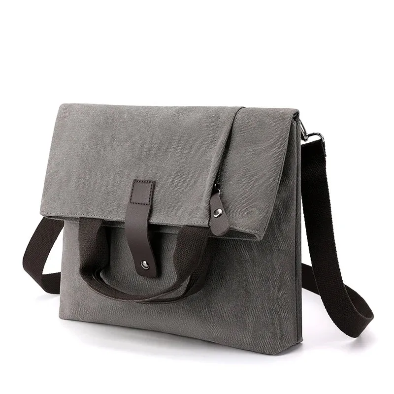 Men's Fashion Canvas Shoulder Bags Business Travel Crossbody Bags Men Multifunctional Messenger Bags Briefcase Men Handbag Tote