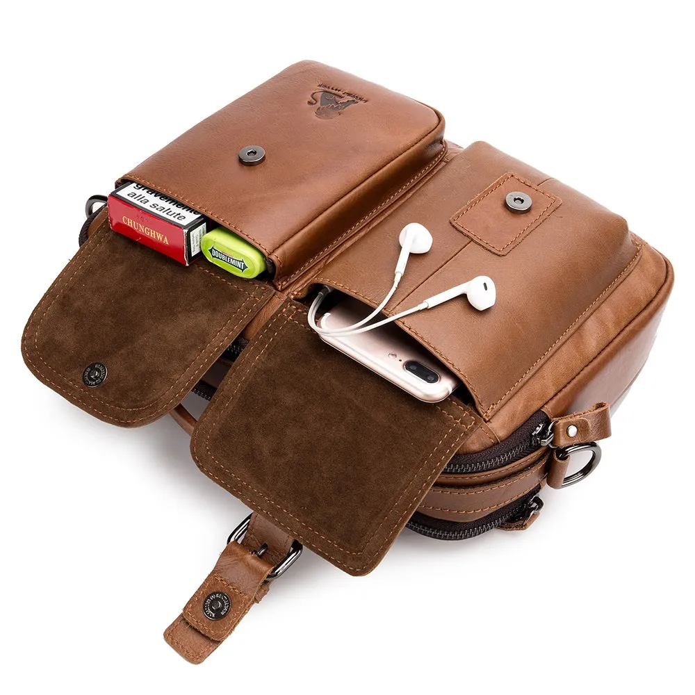 Men's Vintage Business Genuine Leather Crossbody Bag