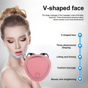 Microcurrent Facial Lifting Device with Dual Rollers