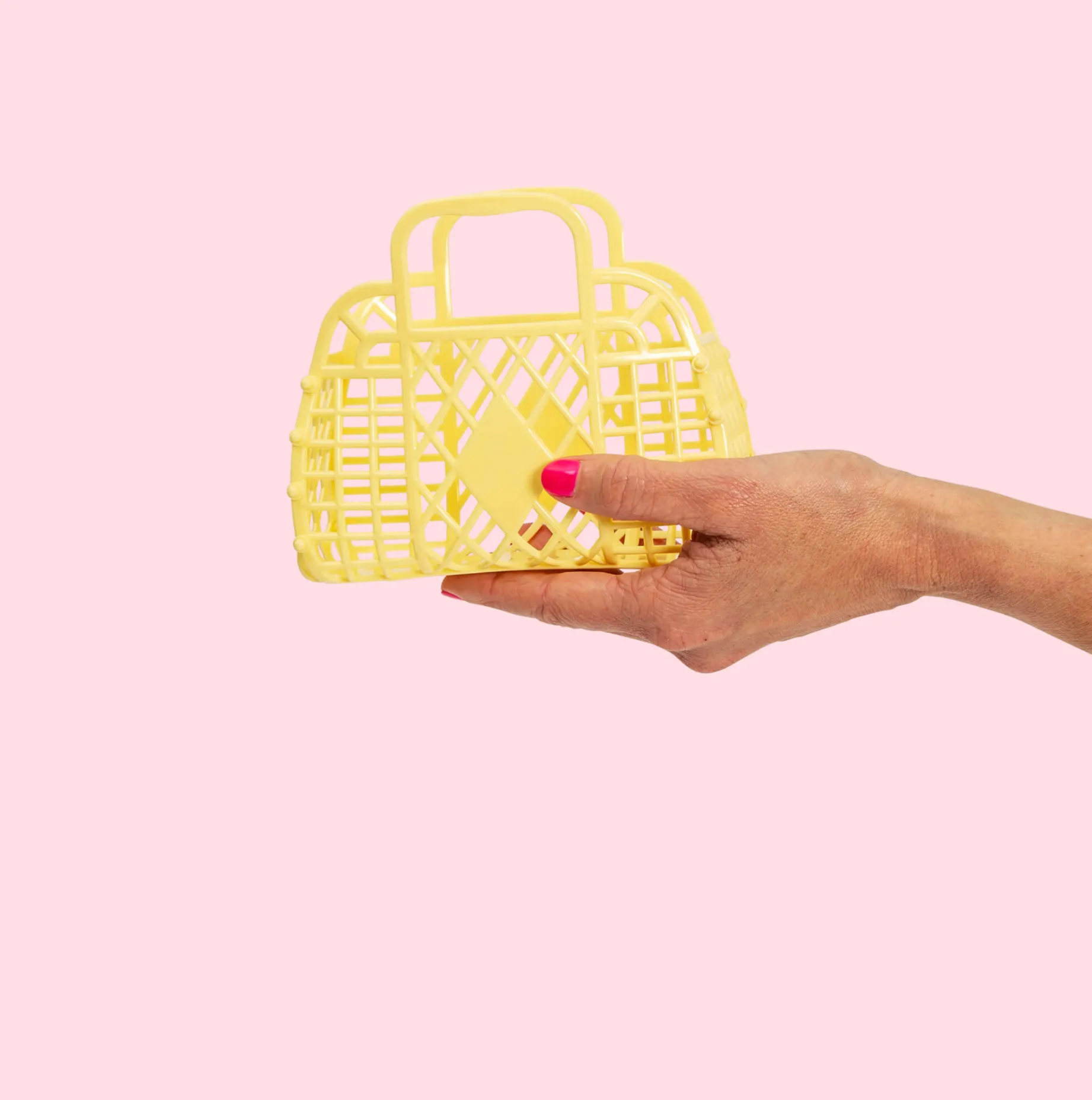 Mini Yellow Retro Basket