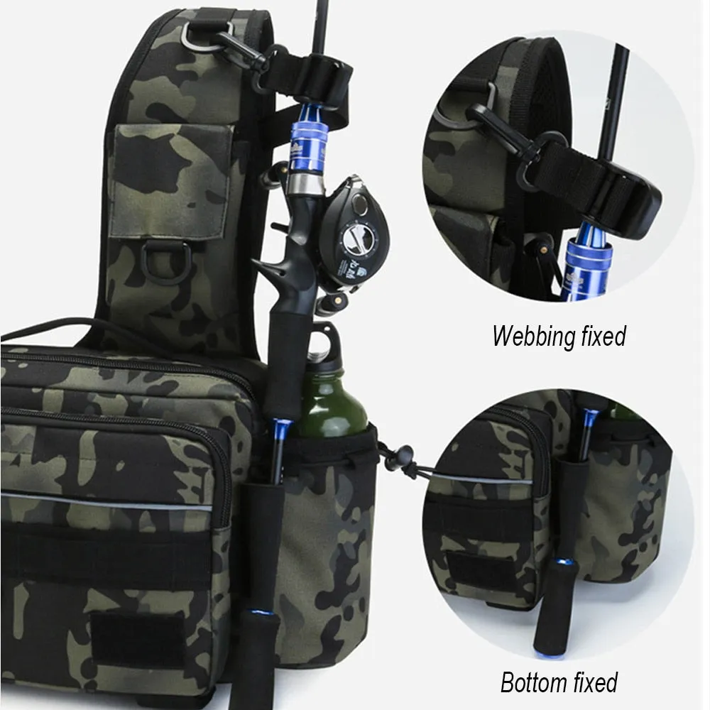 Multifunctional Fishing Tackle Bags Single Shoulder Crossbody Bag Waist Pack Fish Lures Gear Storage Fishing Gear Packages