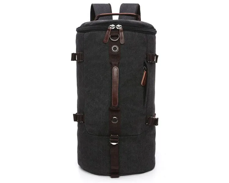 Multifunctional Outdoor Canvas Solid Back And Hand Travellers Black Bags