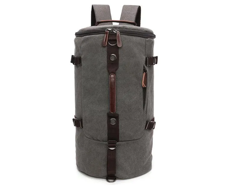 Multifunctional Outdoor Canvas Solid Back And Hand Travellers Black Bags