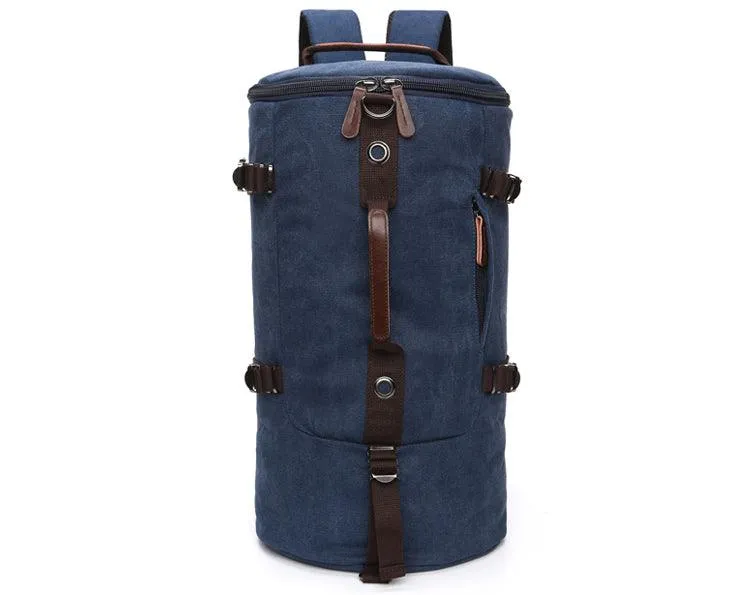 Multifunctional Outdoor Canvas Solid Back And Hand Travellers Blu Bags