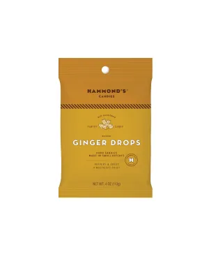 Pantry Candies Bags Display Natural Ginger Drops 4oz