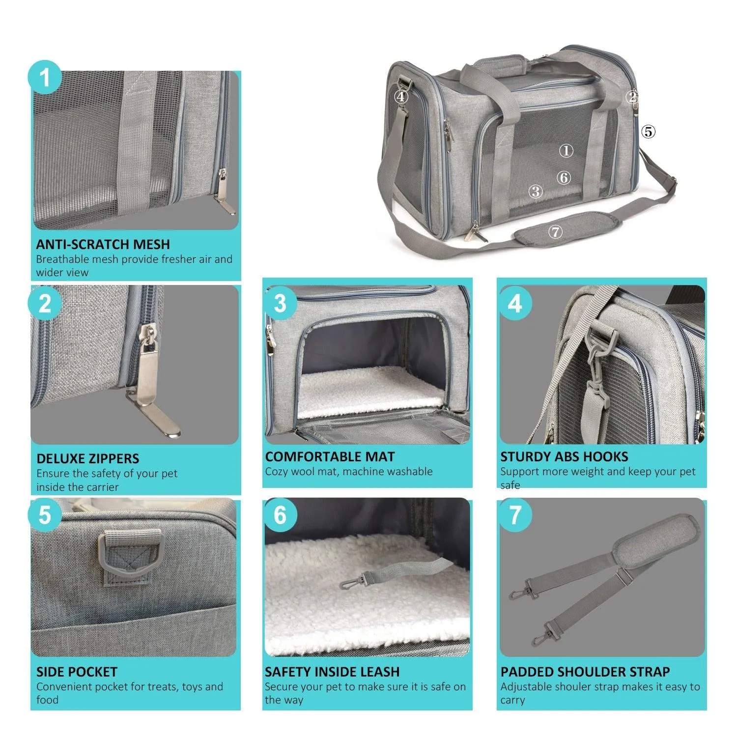 Pet Carrier Bag Travel Bags Airline Approved