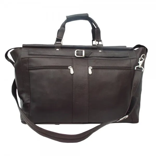 Piel Leather Carpet Bag with Pockets