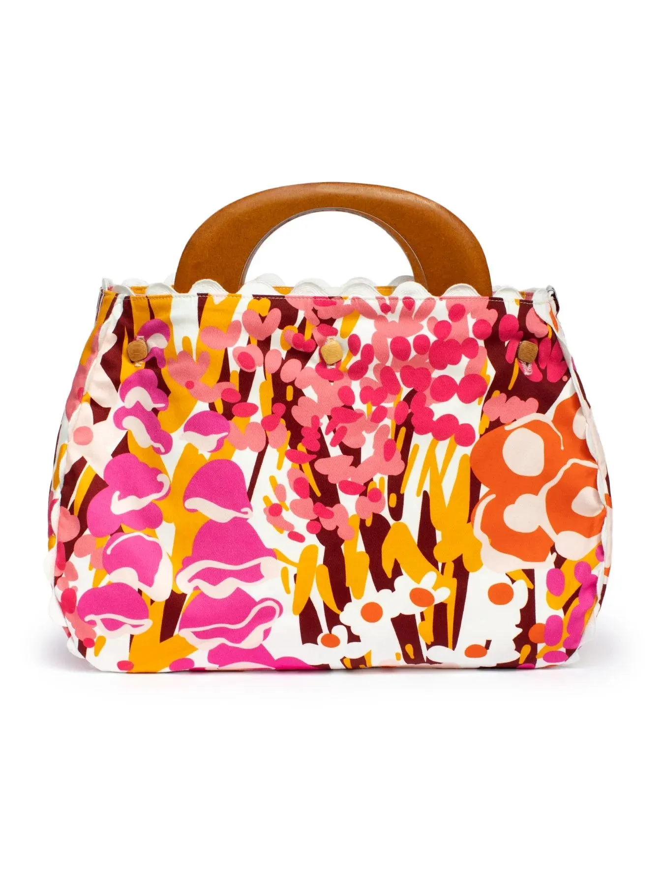 Queen's Garden Pink & Seagrass Yellow Bermuda Bag