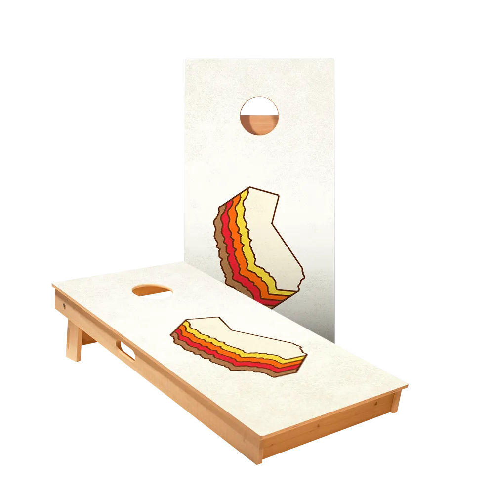 Retro California Star Cornhole Boards