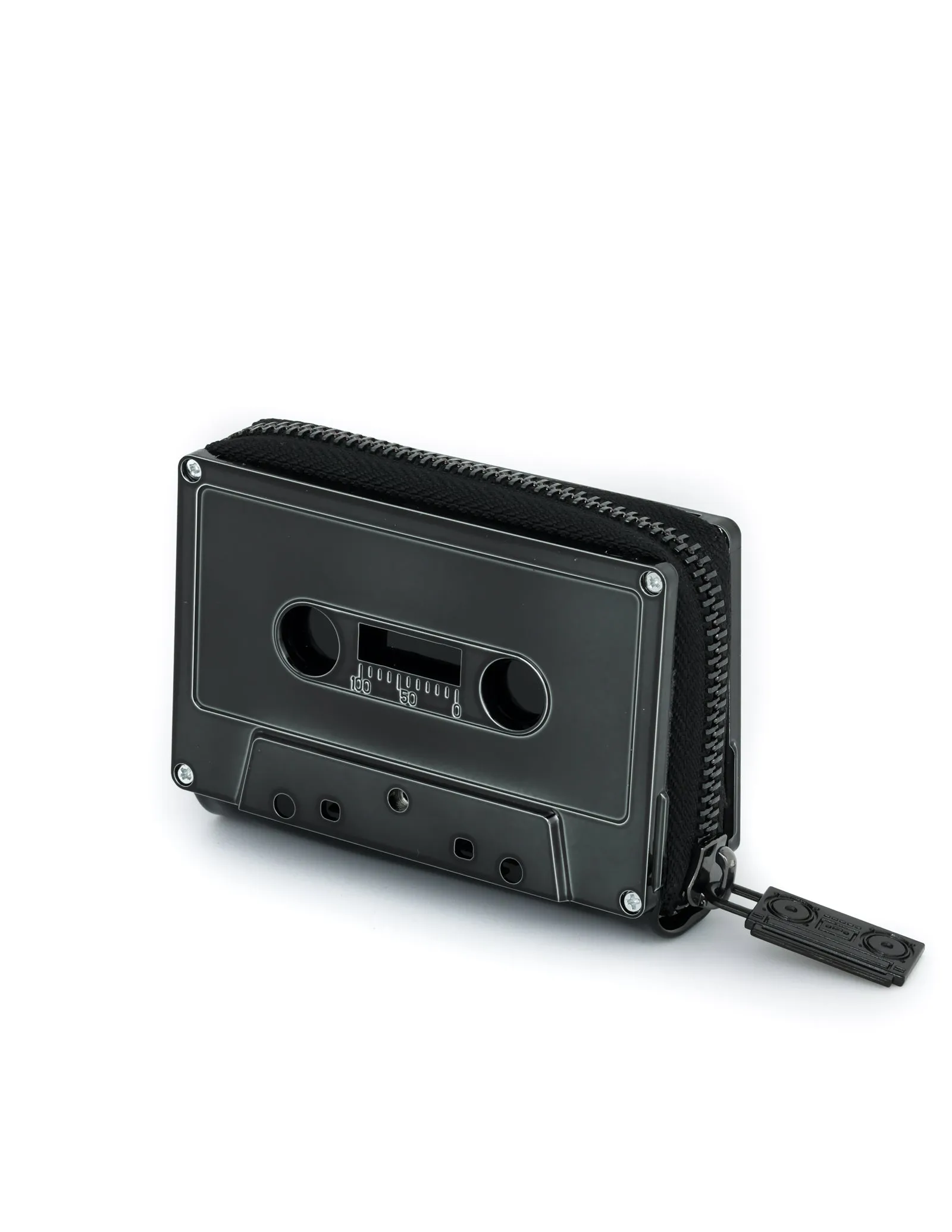 Retro Cassette Wallet | Black Chrome