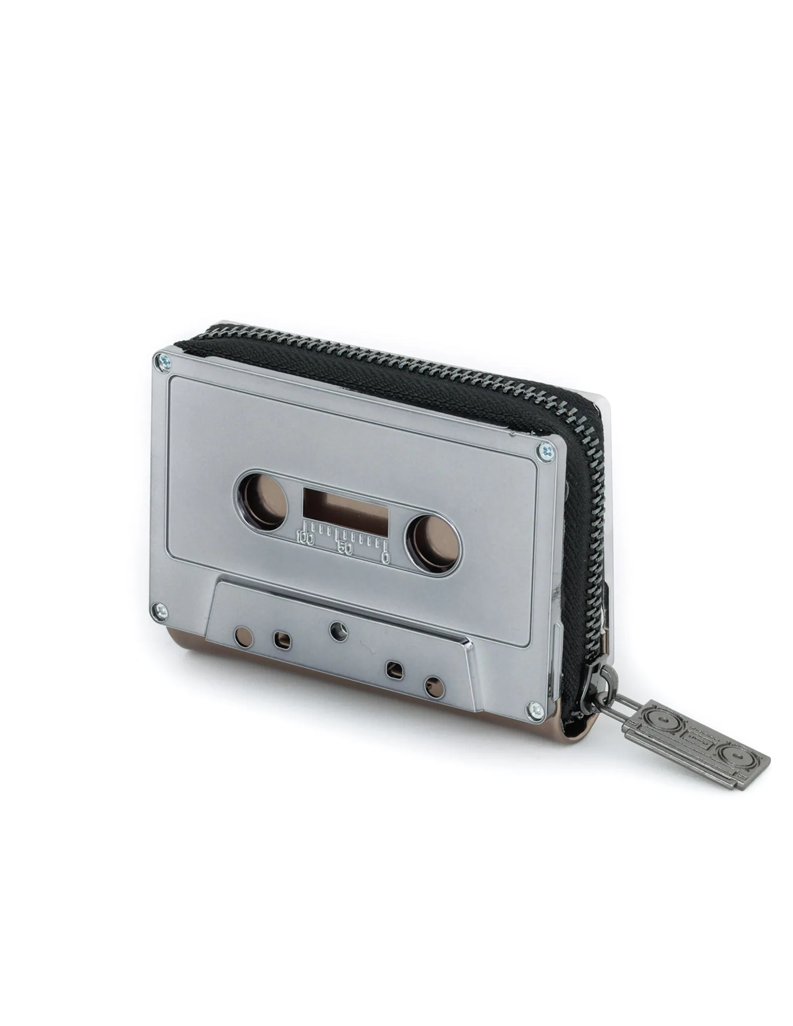 Retro Cassette Wallet | Pewter Chrome