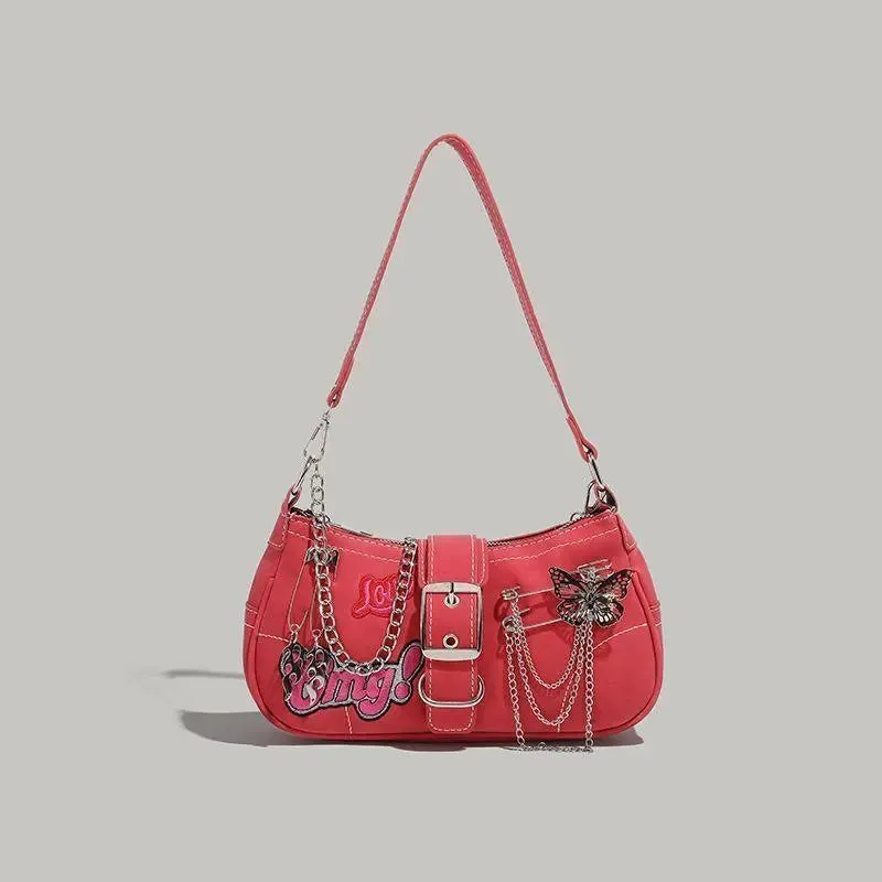 Retro Charm Butterfly Shoulder Bag