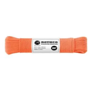 Rothco 550lb. Polyester Paracord - Safety Orange (100')