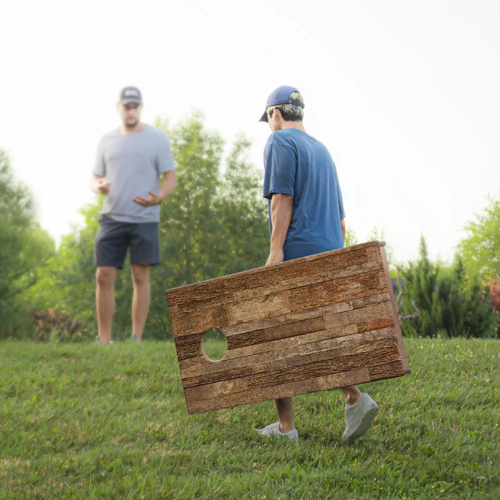 Rustic Wood Sig Pro Cornhole Boards