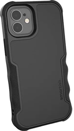 Smartish iPhone 12 Mini Armor Case - Gripzilla [Rugged   Protective] Slim Tough Grip Cover - Black Tie Affair