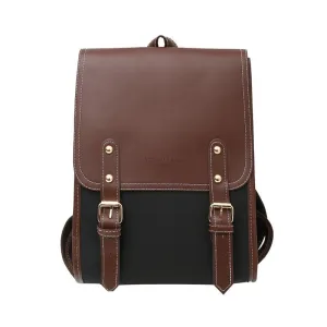 Sohiwoo Retro Pu Leather Backpack