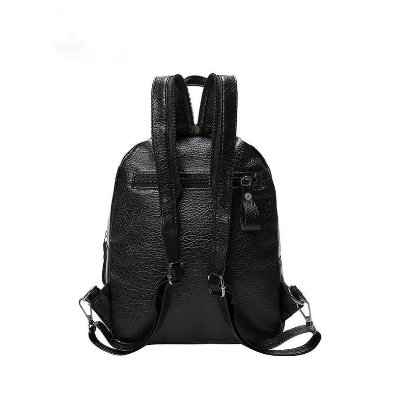 Stylish Multifunctional Women's Small Leather Backpack