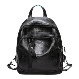 Stylish Multifunctional Women's Small Leather Backpack