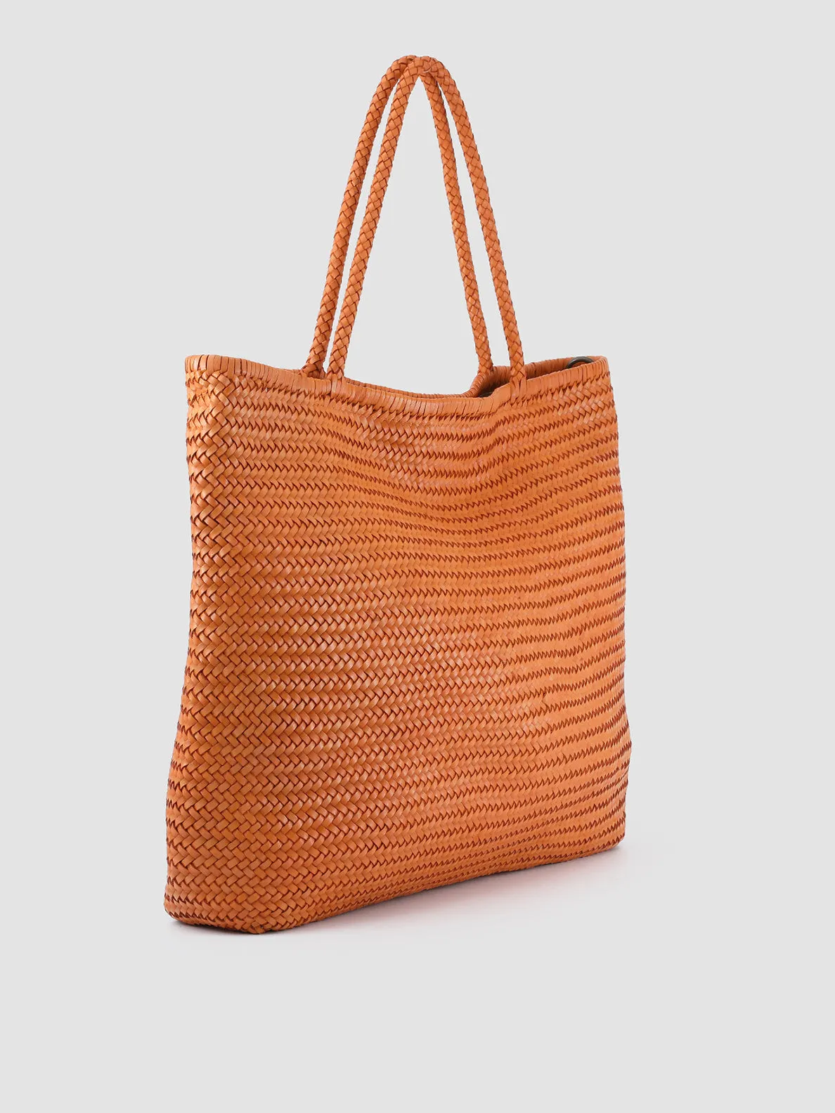 SUSAN 03 - Orange Leather Shoulder Bag