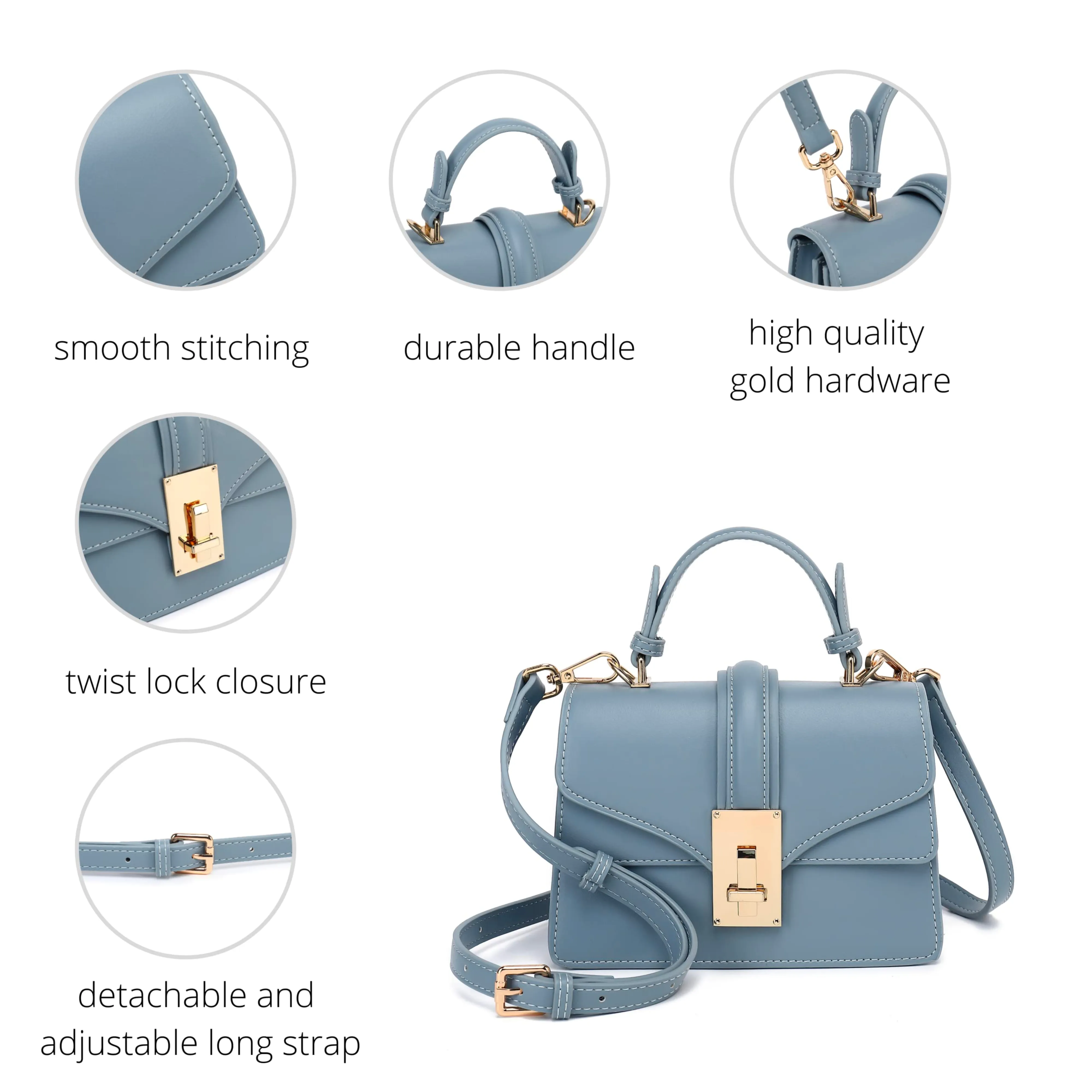 Top Handle Satchel Handbag H2077