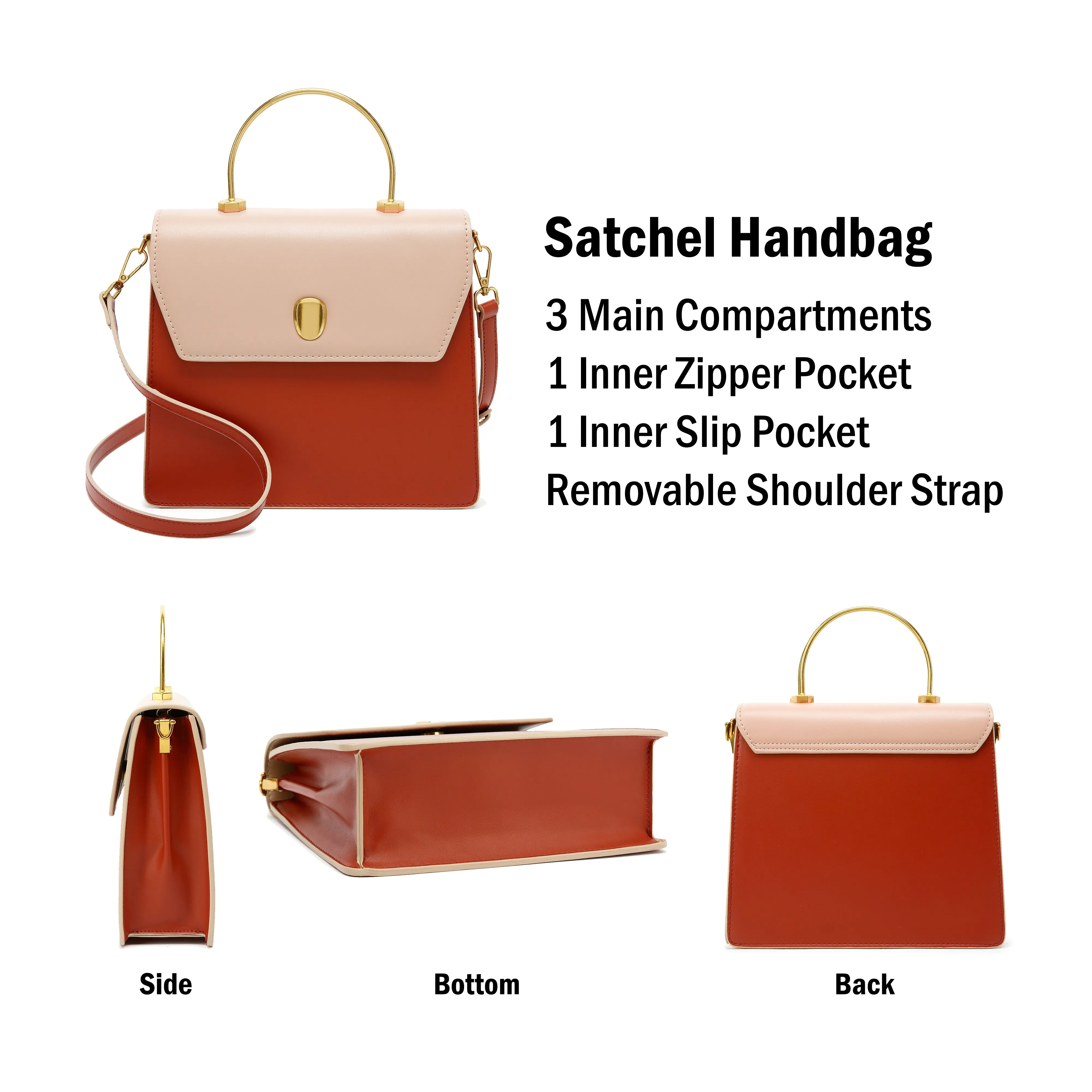 Top Handle Satchel Handbag H2084