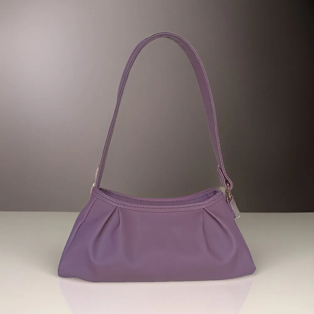 Trendy Mauve Baguette Bag Perfect For Women & Girls