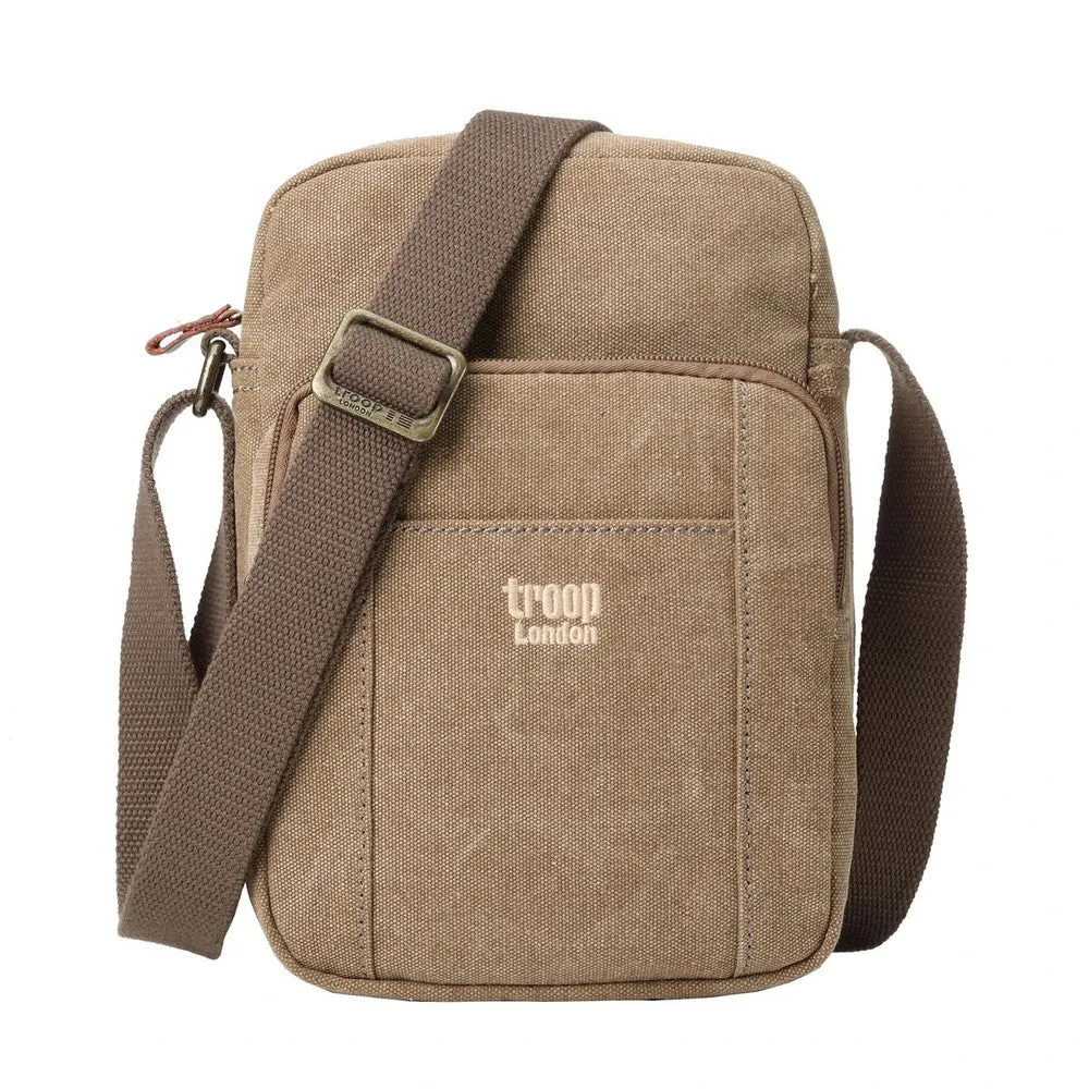 TROOP canvas Classic Zip Top Body Bag BROWN