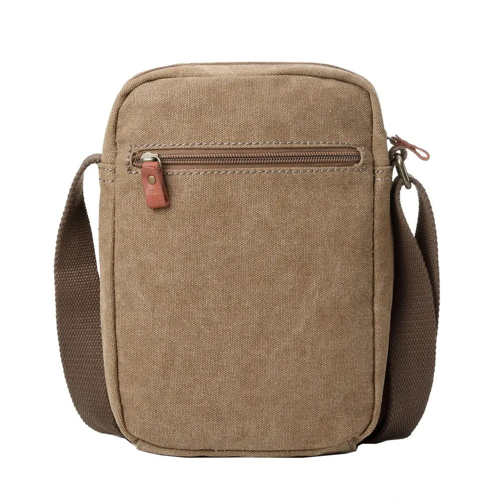 TROOP canvas Classic Zip Top Body Bag BROWN