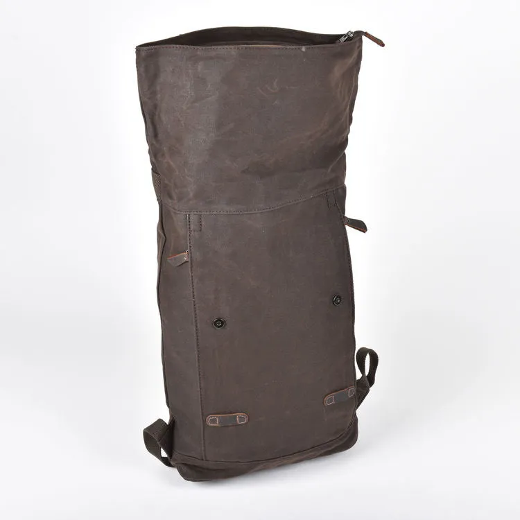 Troop Heritage Canvas Leather Brown Laptop Backpack