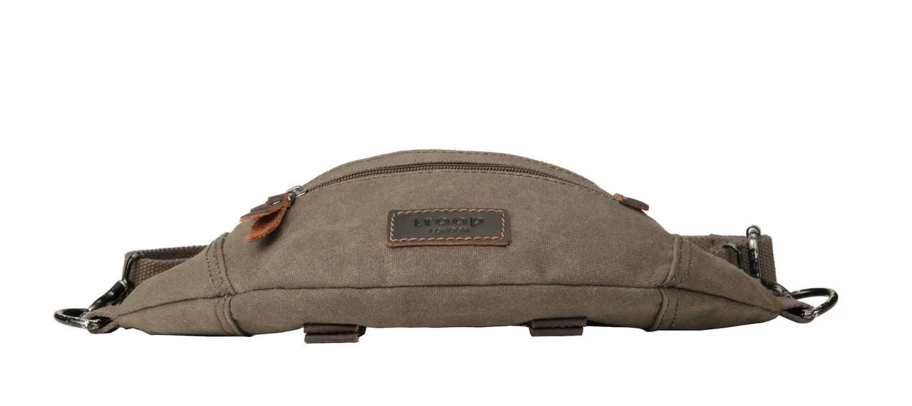 Troop London Heritage Olive Canvas Waist Bumbag