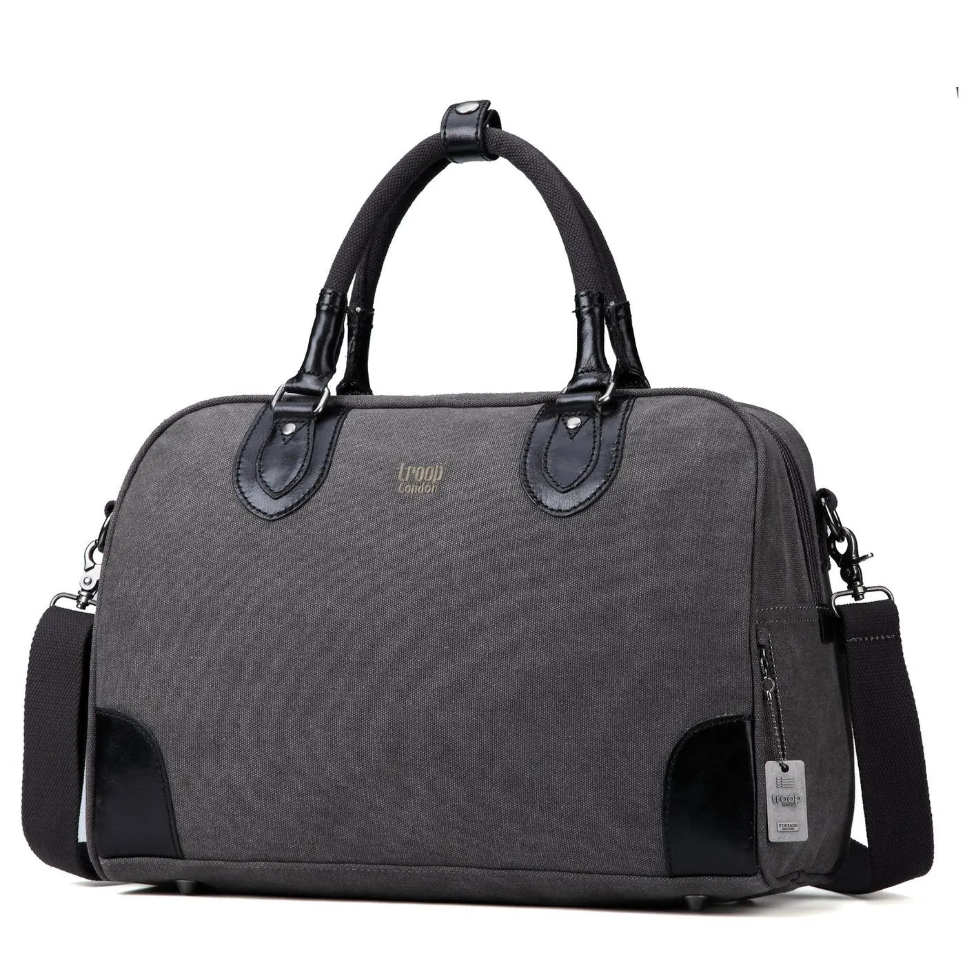 Troop London Small Black Classic Canvas Holdall