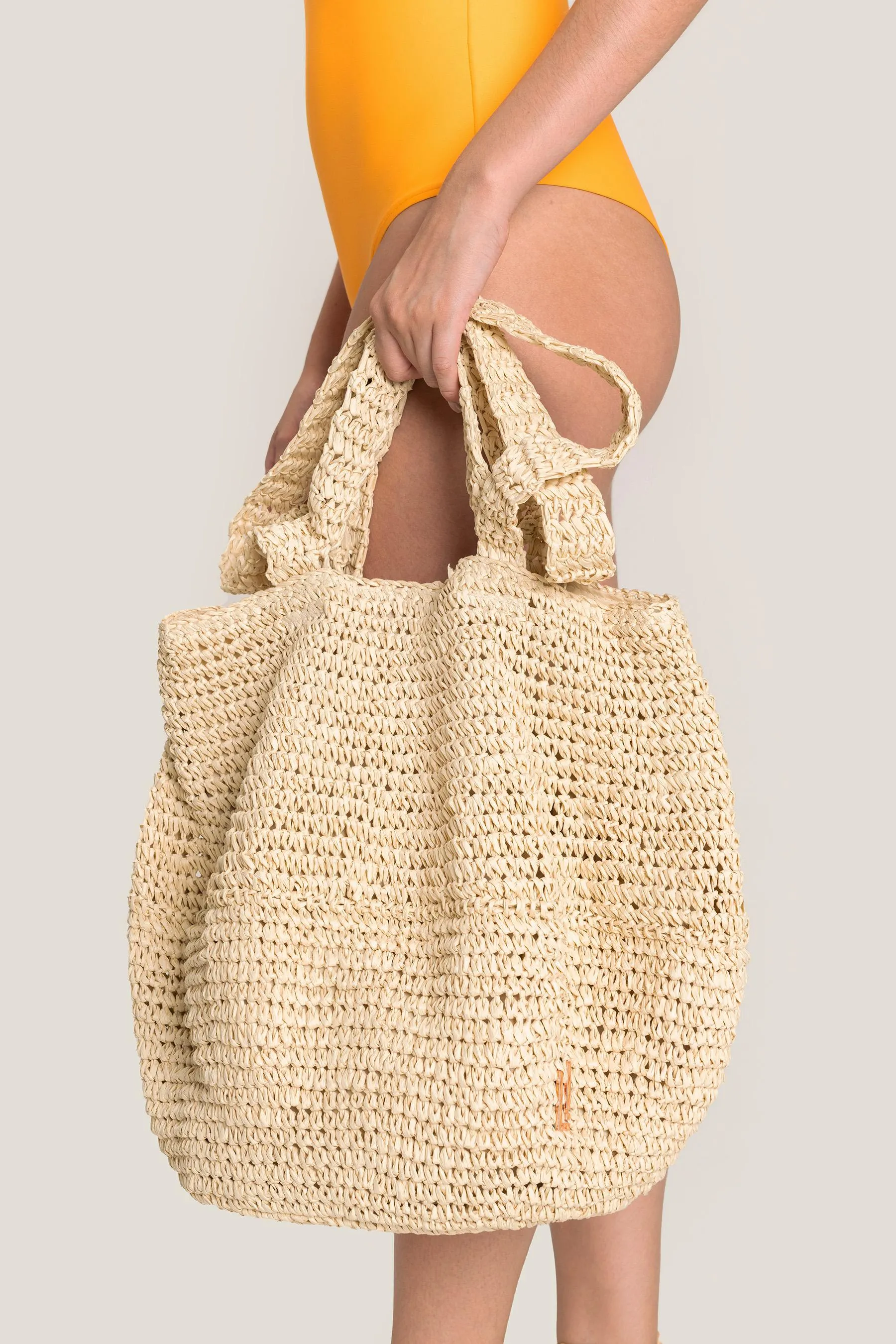 Tropical Straw Multifunctional Bag