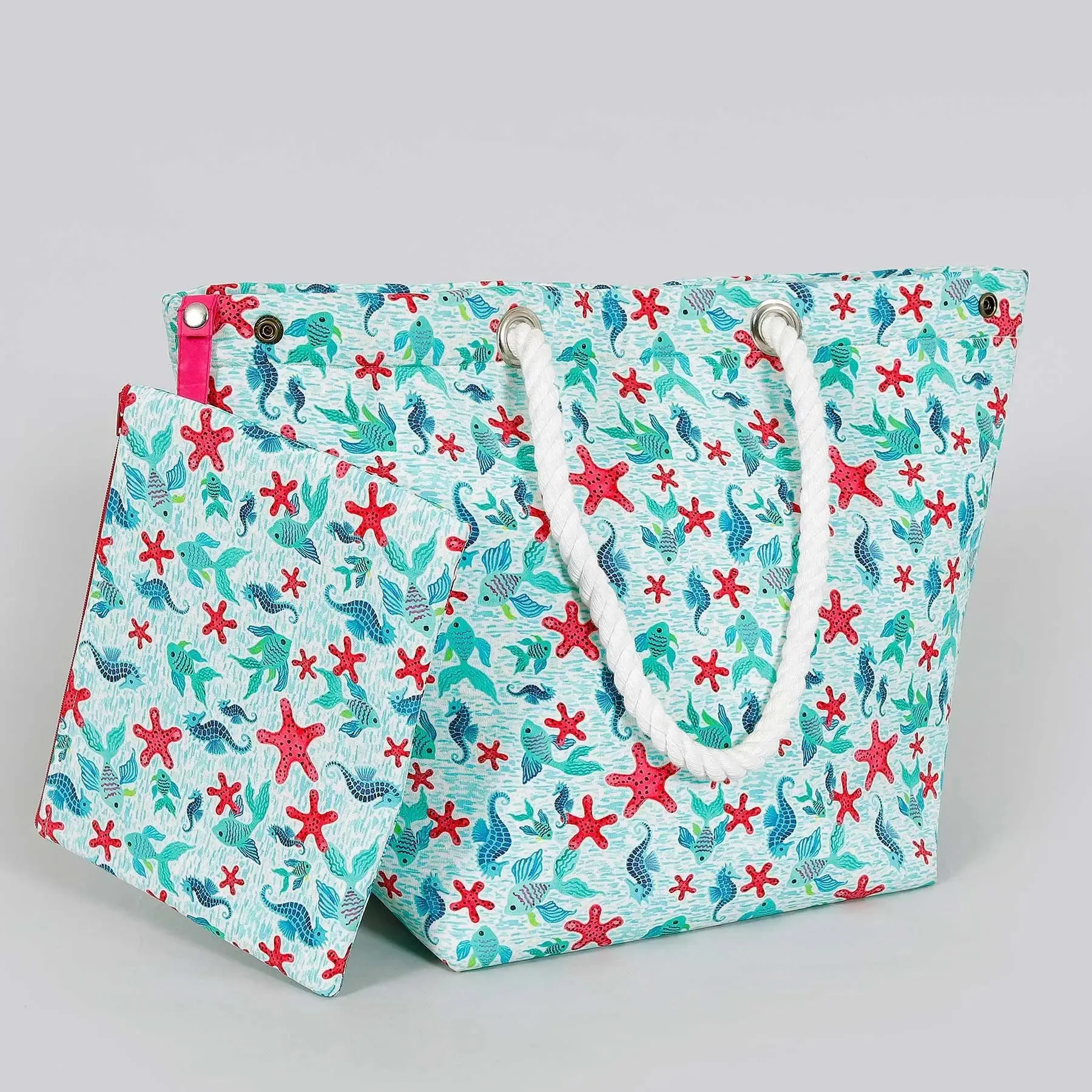 Underwater Blue Tote Bag With Pouch