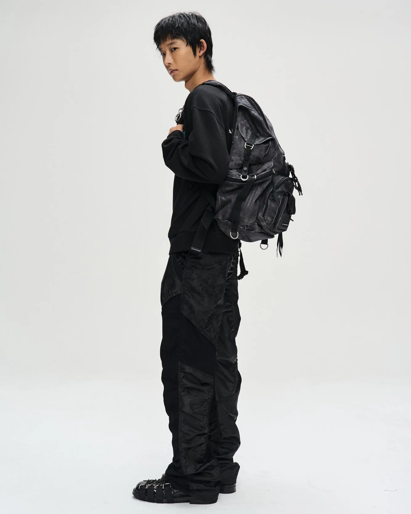 UNISEX DENIM BERLIN BACKPACK aaa442u(BLACK DENIM)