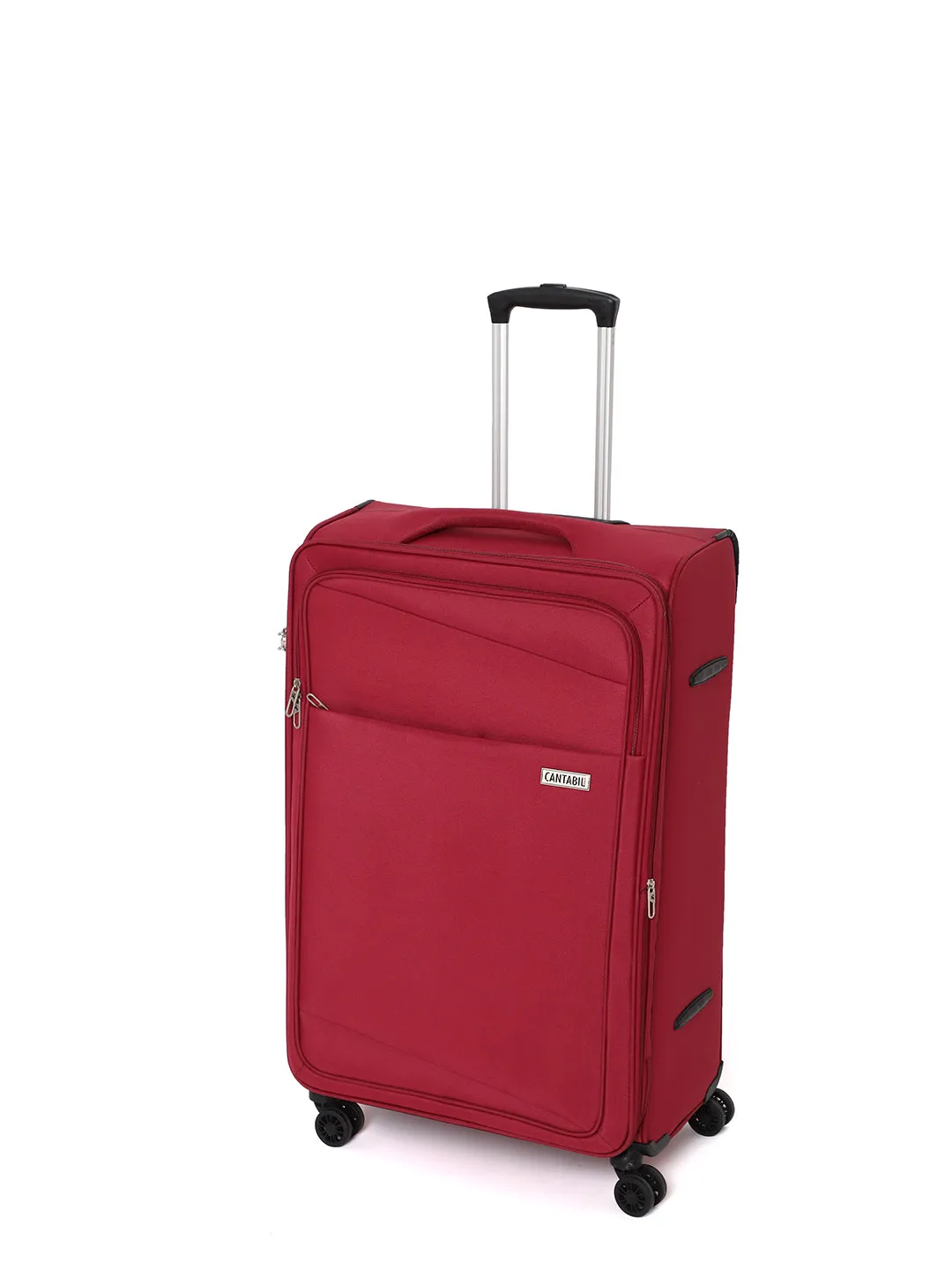 Unisex Red Fashion Soft Luggage Trolley Bag