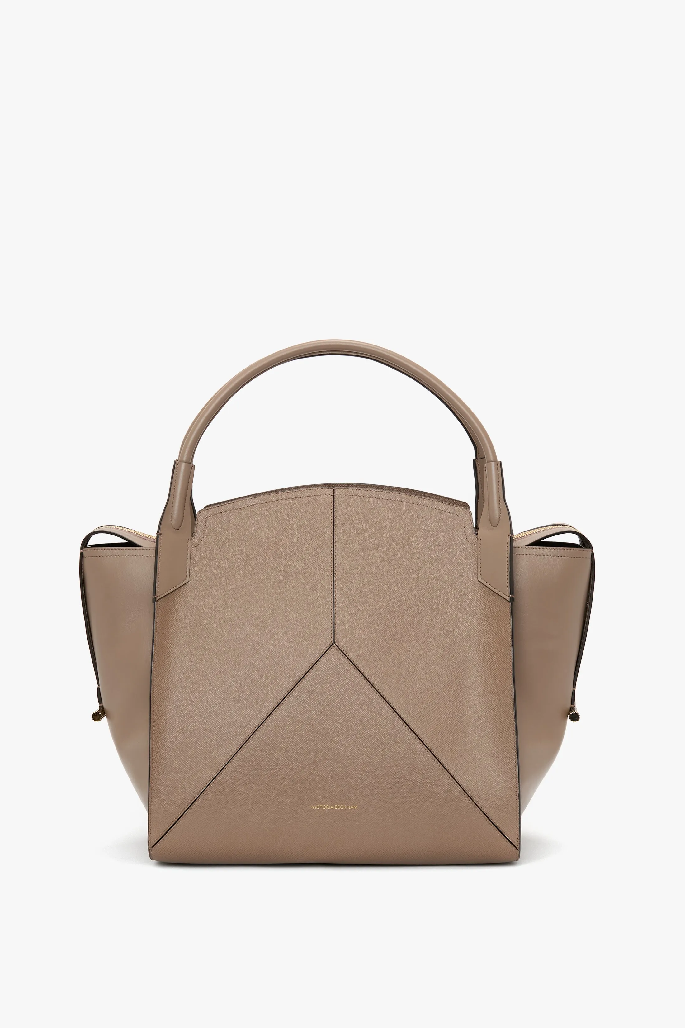 Victoria Bag In Dove Grey Grained Leather