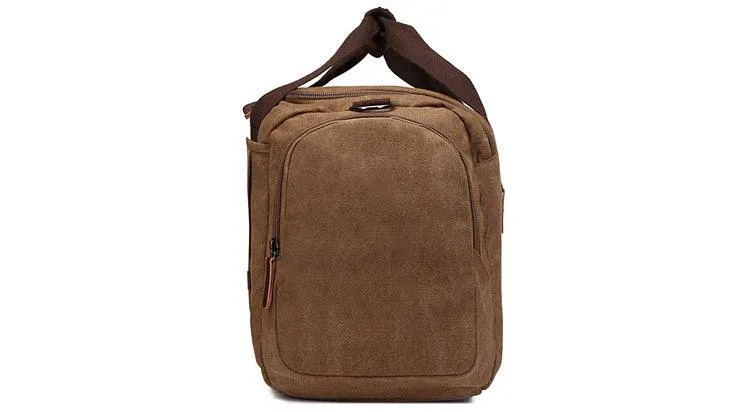 Vintage Canvas Large Capacity Travel Bag-Khaki