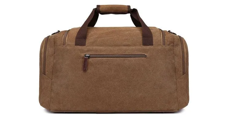 Vintage Canvas Large Capacity Travel Bag-Khaki