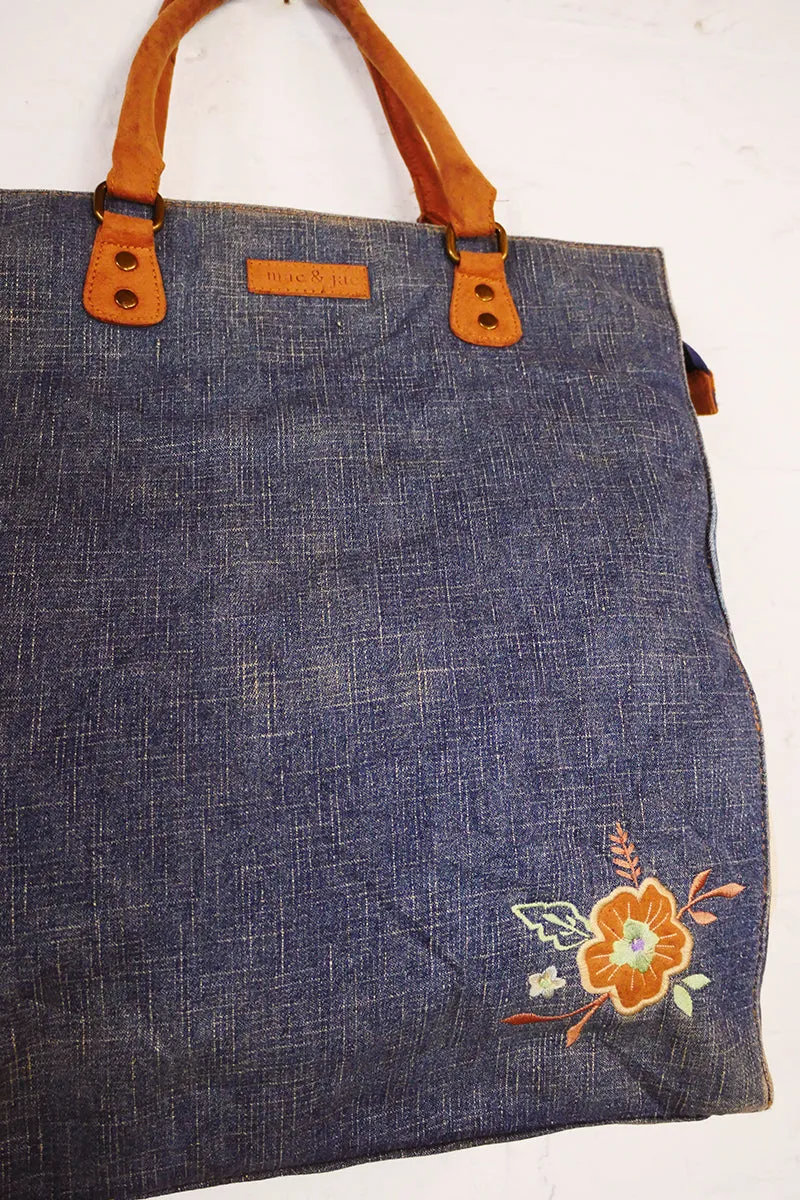 Vintage Y2K Handheld Faded Denim Bag