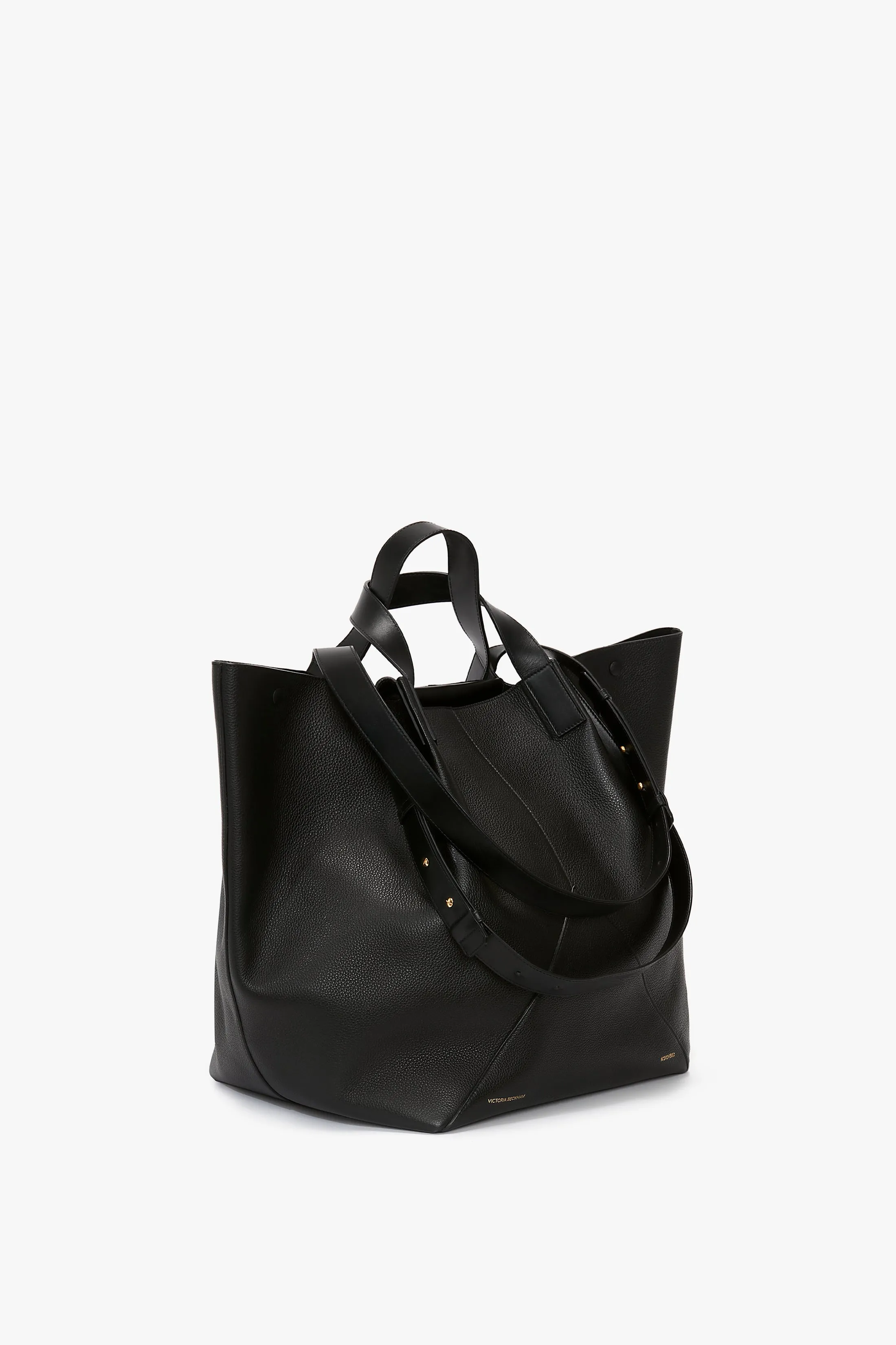 W11 Jumbo Tote Bag In Black Leather